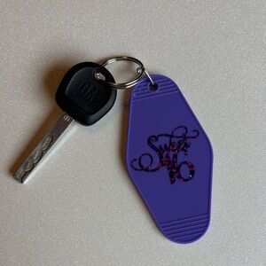 Sweet 16 Purple Keychain Key Fob